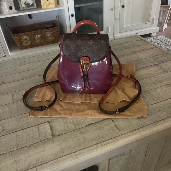 louus vuitton Handbags - Louis Vuitton Hot Springs Vernis Patent Leather + Monogram Backpack Vieux Rose